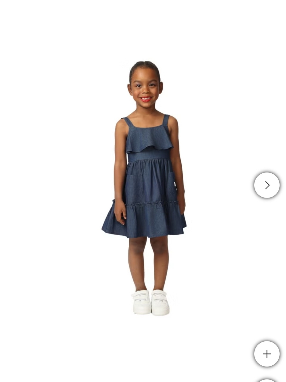 Calvin Klein Navy Ruffle Tiered Sundress